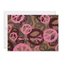 You're Invited!-Multi Color-Peace Signs Invites invitations