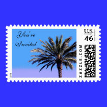 You're Invited Palm Tree postage
