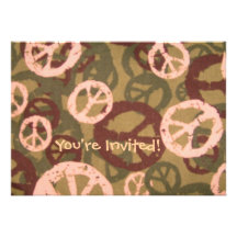 You're Invited!-Peace Signs/Camo Look Invite