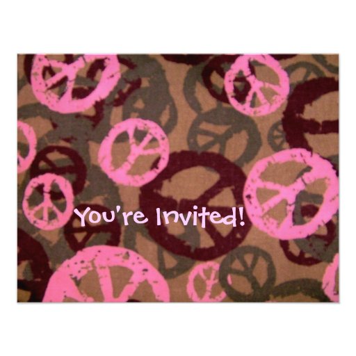 You're Invited!-Peace Signs Invite