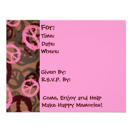 You're Invited!-Peace Signs Invite