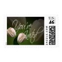 You're Invited Peach Tulip Wedding Invitation postage