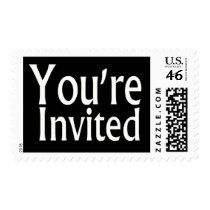 YOU'RE INVITED POSTAGE STAMP by Initialreaction YOU'RE INVITED POSTAGE STAMP