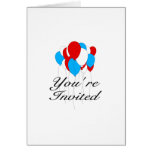 You're Invited (Red White Blue Balloons) Greeting Card
