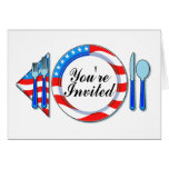 Youre Invited (Red White Blue) Greeting Card