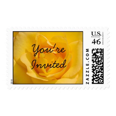 Youre Invited Rose Postage Stamps