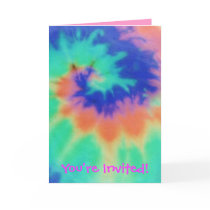 You're Invited!-Tie Dye Look Invite cards