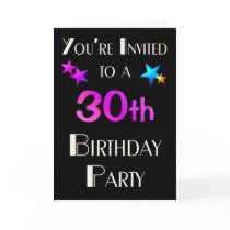 You're Invited to a 30th Birhday Party Greeting Cards
