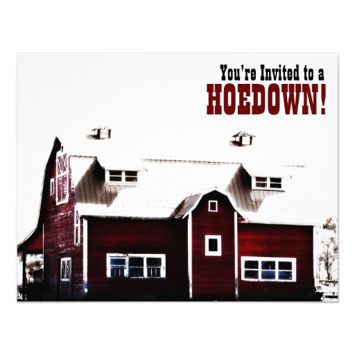 You're invited to a Hoedown! Country Party (front side)