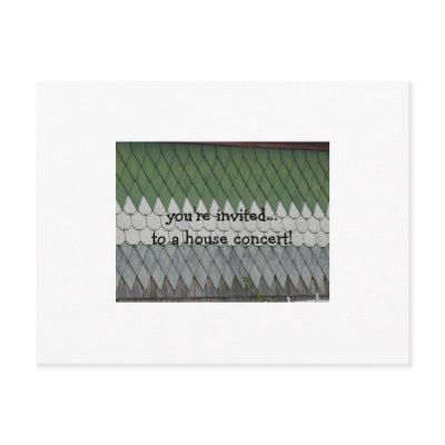 you're invited...to a house concert! postcards by windlifter