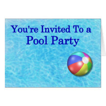 You're Invited To A Pool Party Greeting Cards