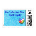 You're Invited To A Pool Party postage