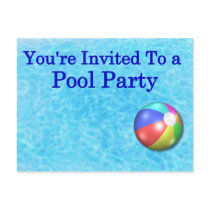 You're Invited To A Pool Party postcards by TheStampStore You're Invited To A Pool Party postcards