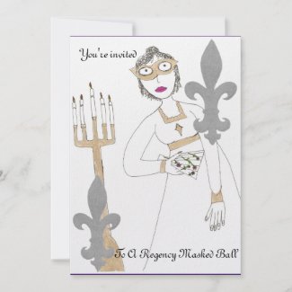 You're invited to a Regency masked Ball invitation