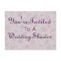 You're Invited To A Wedding Shower Invitation postcards by TheStampStore You're Invited To A Wedding Shower Invitation postcards
