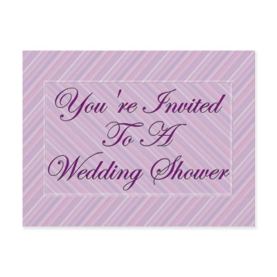 You're Invited To A Wedding Shower Post Card