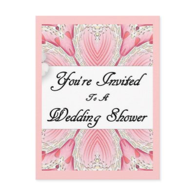 You're Invited To A Wedding Shower Post Card
