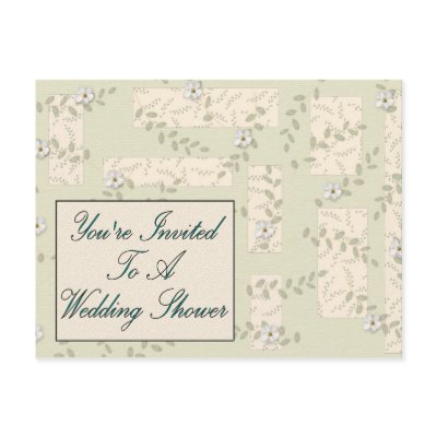 You're Invited To A Wedding Shower Post Card