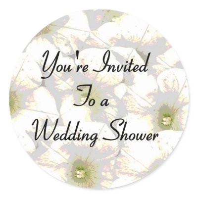 You're Invited To A Wedding Shower Round Sticker