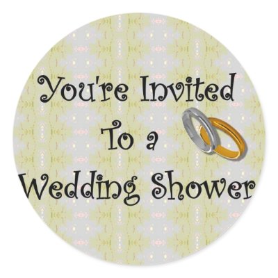 You're Invited To A Wedding Shower Sticker