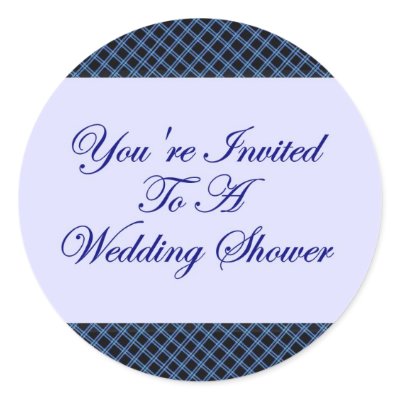 You're Invited To A Wedding Shower Round Sticker