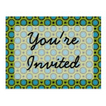 You're Invited Turquoise Green Postcard