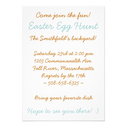 You're Invited White Bunny with Brown Bow Invite