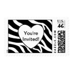 You're Invited Zebra Postage Stamp
