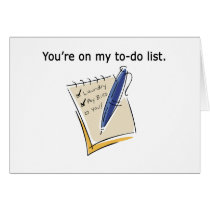 You're On My To Do List cards