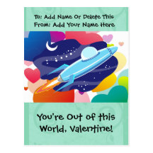 You're Out of this World Valentine Post Cards