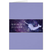 "You're Really Pretty" Narwhal Card