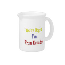 You're Right I'm From Ecuador Pitchers