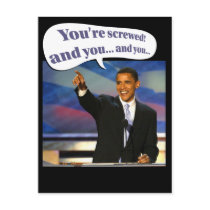 You're screwed postcards