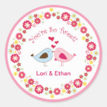 You're so Tweet Love Birds Heart Stickers