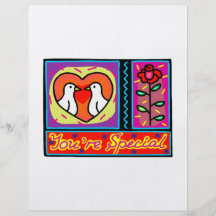 youre special collage dove rose flyer design