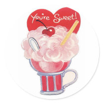 You're Sweet Vintage Retro Soda Card stickers