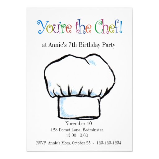 You're the Chef invitation