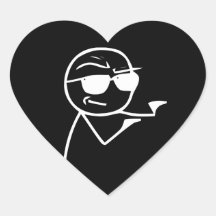 You're The Man - Heart Black Stickers