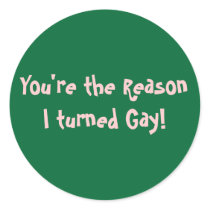 You're the Reason I turned Gay! stickers by mesjoy01 You're the Reason I turned Gay! stickers