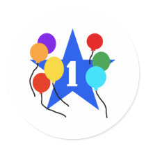 You're the Star 1st Birthday Round Sticker