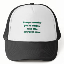 You're Unique hats by FunnyStuffStore You're Unique hats