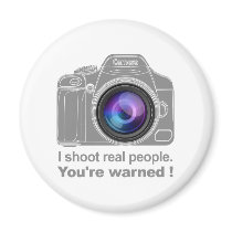 You're Warned! Refrigerator Magnets