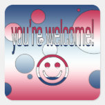 You're Welcome! America Flag Colors Pop Art Sticker