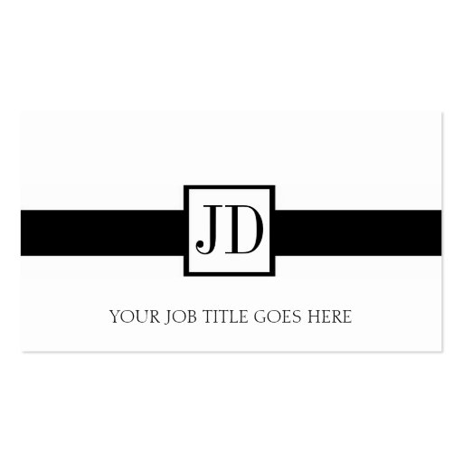 YourJobTitle Black Ribbon Pendant Match Letterhead Business Card Template (front side)