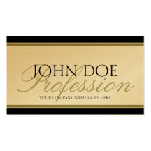 YourJobTitle Gold Script Business Card
