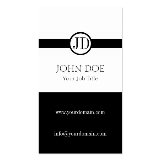 YourJobTitle Pendant White Business Card Templates (back side)