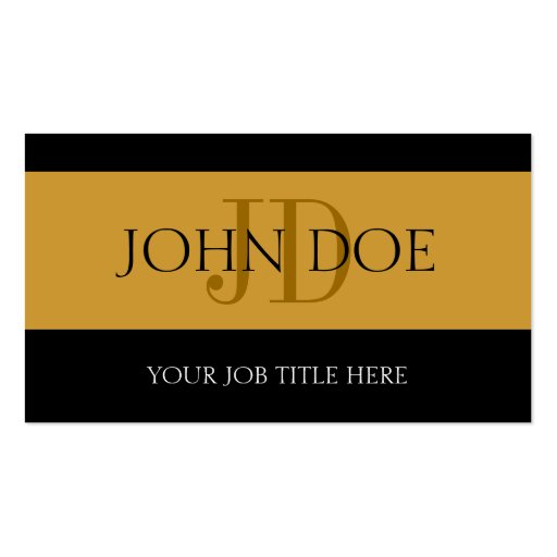 YourJobTitle Stripes Gold Business Card Templates