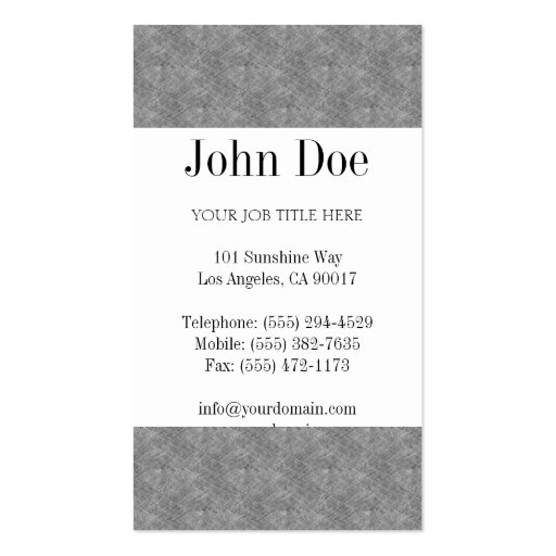 YourJobTitle Textured Blue Marble Stripes White Business Card Templates (back side)
