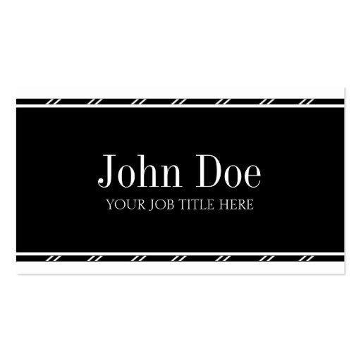 YourJobTitle! White Business Card Template