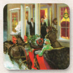Yours For a Merry Christmas Beverage Coasters